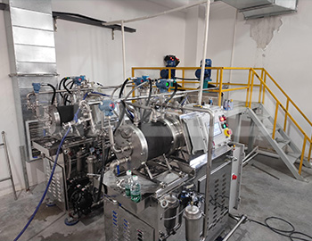 江蘇某有限公司30L砂磨機調(diào)試成功